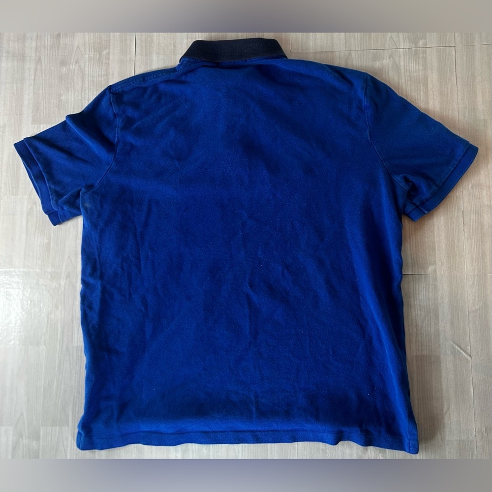 Polo Ralph Lauren Men's Slim Fit Crown Crest 3 Big Pony Medium Blue Shirt Stripe - Picture 3 of 6